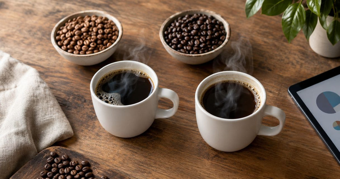 Is dark roast coffee stronger than light roast?