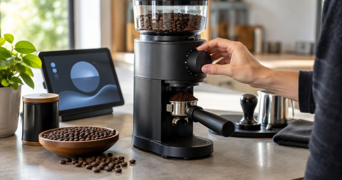 Espresso beans to the perfect dose: syncing with a smart grinder